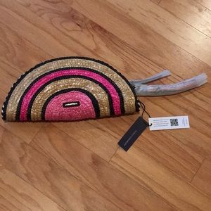 Rebecca Minkoff Straw Taco Clutch in Pink Multi